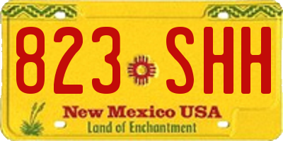 NM license plate 823SHH