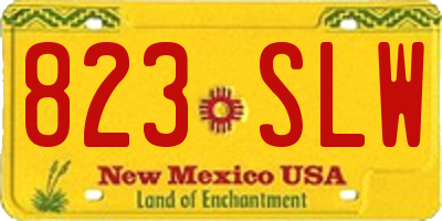 NM license plate 823SLW