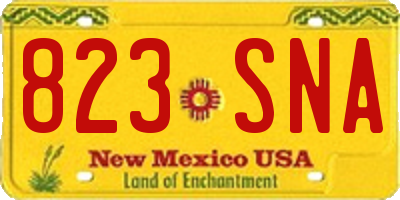 NM license plate 823SNA