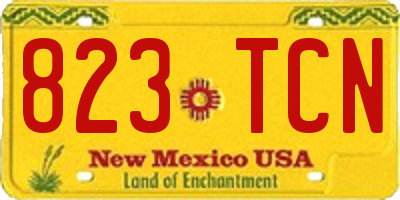NM license plate 823TCN