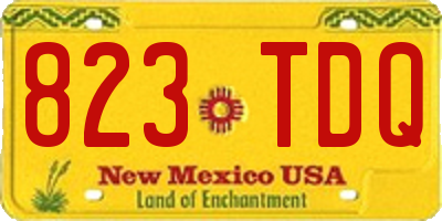 NM license plate 823TDQ