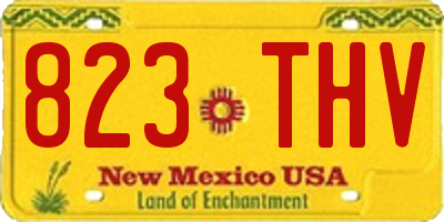 NM license plate 823THV