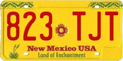 NM license plate 823TJT