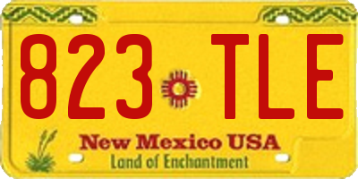 NM license plate 823TLE