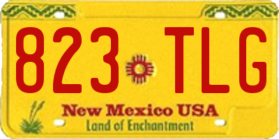 NM license plate 823TLG