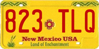NM license plate 823TLQ