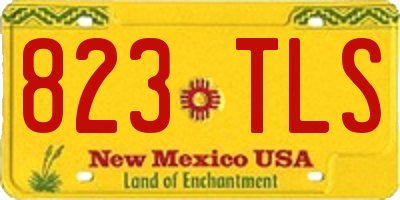 NM license plate 823TLS