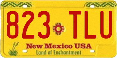 NM license plate 823TLU
