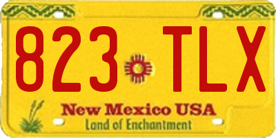 NM license plate 823TLX