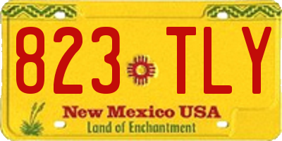 NM license plate 823TLY