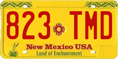 NM license plate 823TMD