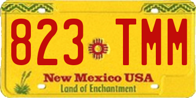 NM license plate 823TMM