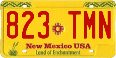 NM license plate 823TMN