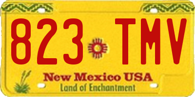 NM license plate 823TMV
