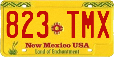 NM license plate 823TMX