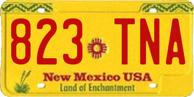 NM license plate 823TNA