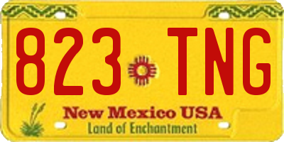 NM license plate 823TNG