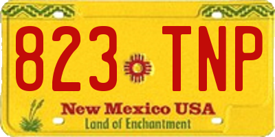 NM license plate 823TNP