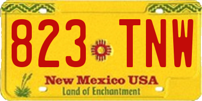 NM license plate 823TNW