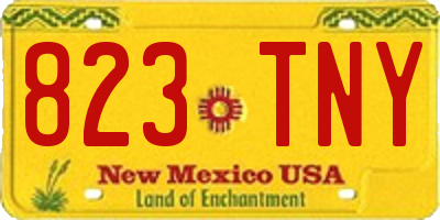 NM license plate 823TNY