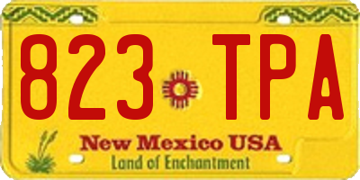 NM license plate 823TPA