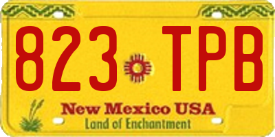 NM license plate 823TPB