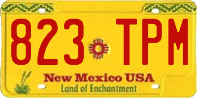 NM license plate 823TPM
