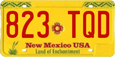 NM license plate 823TQD