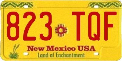 NM license plate 823TQF