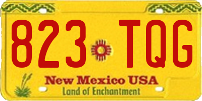 NM license plate 823TQG