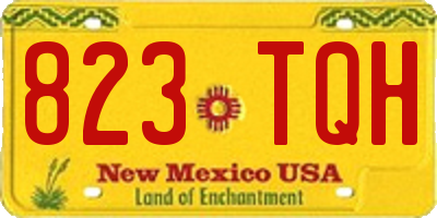 NM license plate 823TQH