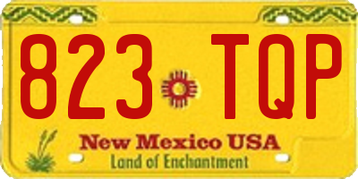 NM license plate 823TQP