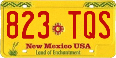NM license plate 823TQS