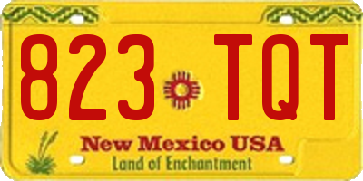 NM license plate 823TQT