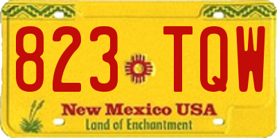 NM license plate 823TQW