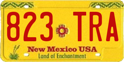 NM license plate 823TRA