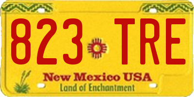NM license plate 823TRE