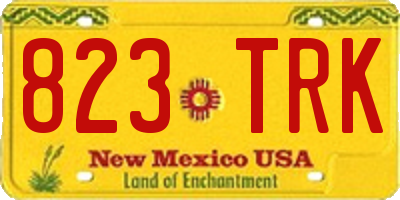 NM license plate 823TRK