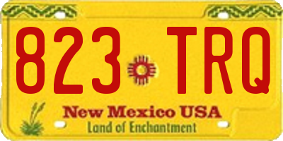 NM license plate 823TRQ