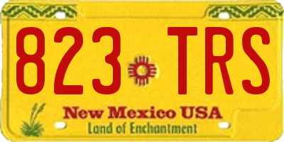 NM license plate 823TRS