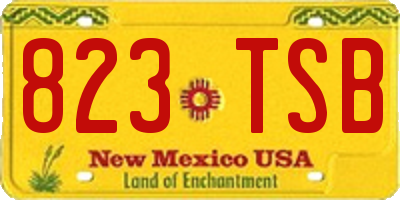 NM license plate 823TSB