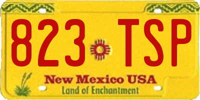 NM license plate 823TSP