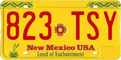NM license plate 823TSY