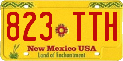 NM license plate 823TTH