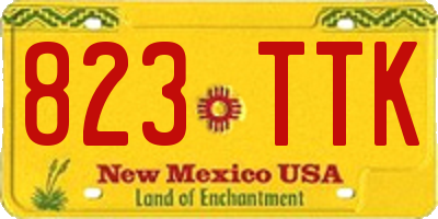 NM license plate 823TTK