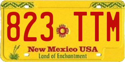 NM license plate 823TTM
