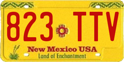 NM license plate 823TTV