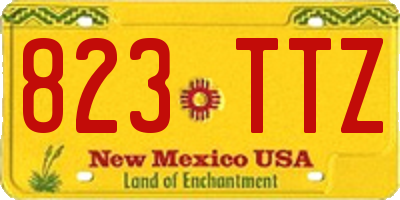 NM license plate 823TTZ