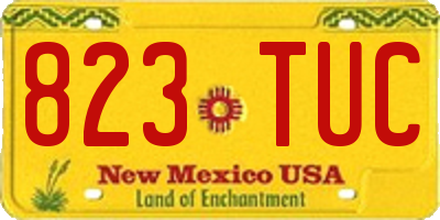 NM license plate 823TUC