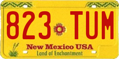 NM license plate 823TUM